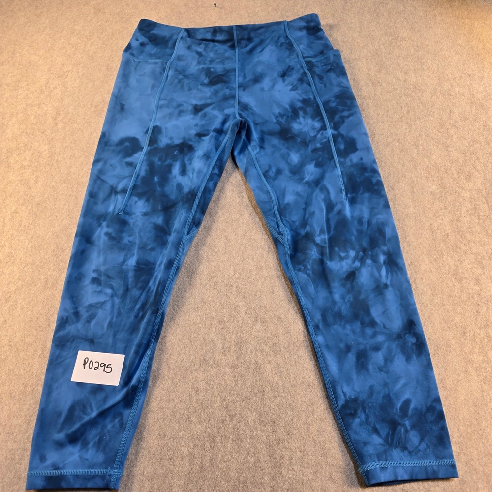 Sweaty Betty Super Soft 7/8 Leggings Blue Tie Dye Yoga Pants Womens US 10 Large